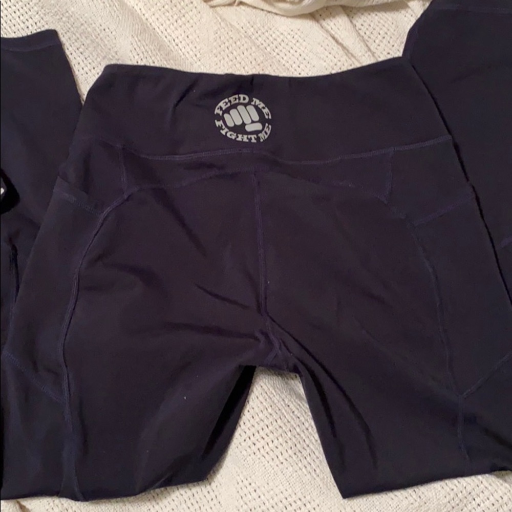 Size large Feed Me Fight Me Leggings